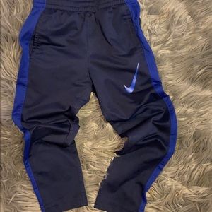 Kids Black and Blue Nike DRI-FIT jogger pants